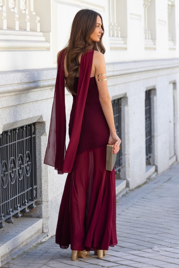 Vestido Charlons burdeos